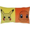 Dubbelzijdig kussen - Vierkant - POKEMON - Pikachu en Starter - Microv