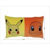 Cuscino bifacciale - Quadrato - POKEMON - Pikachu e Starter - Microfib