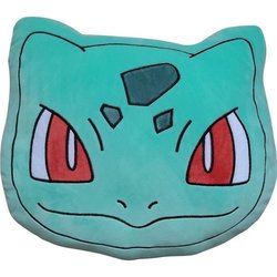 Premium 3D Kussen - POKEMON - Bulbasaur Gezicht - Microvezel - 40 cm