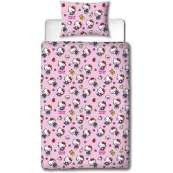 Omkeerbaar beddengoedset - HELLO KITTY - Microvezel - 1 dekbedovertrek