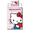 Omkeerbaar beddengoedset - HELLO KITTY - Microvezel - 1 dekbedovertrek