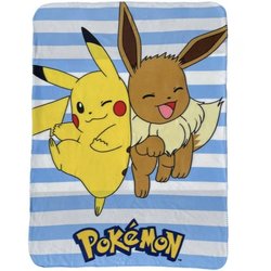 Manta - POKEMON - Pikachu y Eevee - 100 x 140 cm