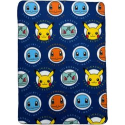 Deken - POKEMON - Gezichten - 100 x 140 cm