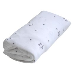 SOFT NEST Spannbettuch Wasserdicht 2 in 1 Printed Sterne Gray - 60x120