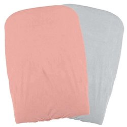 DOMIVA Lote 2 Fundas para cambiador - Melocotón / Perla