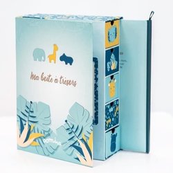 Boite a  trésors et journal de naissance - Multicolore - 22 x 31 x 10 