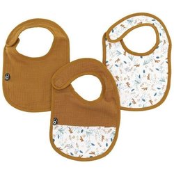 Verpakking van 3 slabbetjes - DOMIVA - 6-12 maanden - Katoenen gaas - 