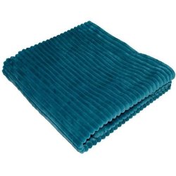 Boudoir deken - DOMIVA - Pauw - 75 x 100 cm - Corduroy, zacht en warm