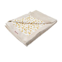 Manta de bebé reversible estilo safari Beige 75x100 cm