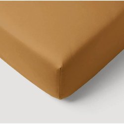 Spannbettlaken - P TIT DODO - 60 x 120 cm - Jersey - Karamell