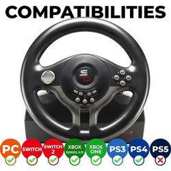 Volante Volante de conducción - SUBSONIC - Compatible Switch, PS4, Xbo