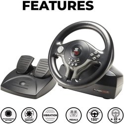 Steering Wheel Driving Wheel - SUBSONIC - Compatible Switch, PS4, Xbox