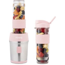 Mini blender - SMOO12 - 300 W - 570 mL - Pastel pink - 2 water bottles
