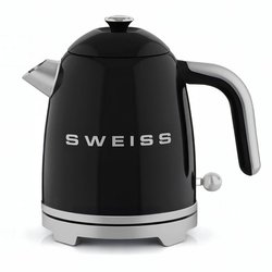 Bouilloire vintage - SWEISS - KTS9 - 1000 W - 1 L - Socle 360° - Noir