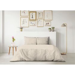 LOVELY HOME JUEGO NÓRDICO - 240x260 cm - 100% ALGODÓN - BEIGE CREMA