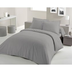 LOVELY HOME DEKBEDSET - 240x260 cm - 100% KATOEN - LICHTGRIJS