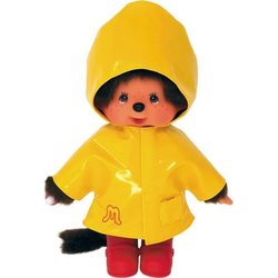 BANDAI Monchhichi - Iconico impermeabile 20 cm - Giallo
