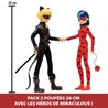 Miraculous Ladybug - Packung mit 2 Modepuppen 26 cm