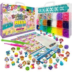 Bandai - Rainbow Loom Mega Combo Set - Bracelet Making - Loom with 560
