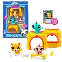BANDAI - Littlest Pet Shop - Tiki Jungle Pack - 3 dieren en accessoire