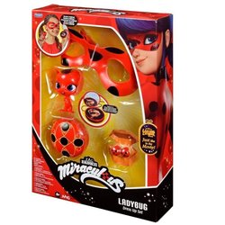 Disfraz de Ladybug - Máscara de espejo Yoyo Pendientes de Kwami Tikki 