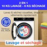 Lave-linge séchant - CONTINENTAL EDISON - CELS106W - 10kg / 6kg - Mote