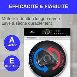 Lave-linge séchant - CONTINENTAL EDISON - CELS106W - 10kg / 6kg - Mote
