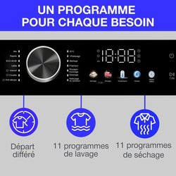 Lave-linge séchant - CONTINENTAL EDISON - CELS106W - 10kg / 6kg - Mote