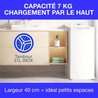 Lave-linge top - CONTINENTAL EDISON CELL712TW - 7 kg - Induction - 40 