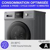 Frontlader-Waschmaschine - CONTINENTAL EDISON - CELL8140IS1 - 8 kg - I
