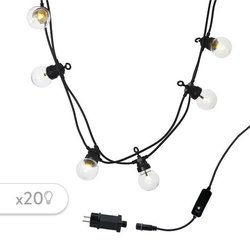 LUMIJARDIN Ghirlanda 20 lampadine a LED - Bianco caldo - Partito clear