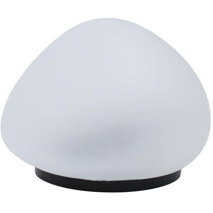 Decorative pebble solar lamp - LUMISKY - SOLENZARA - Ø16 cm - white LE