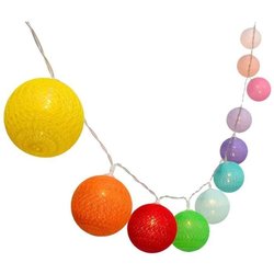 Solar light garland - LUMISKY - MIMY COLORS SOLAR - 3.80 m - Cotton ba