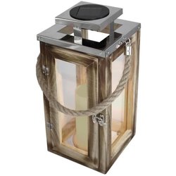 Lantaarn op zonne-energie - LUMISKY - OAKY - Kaarseffect - Warm witte 