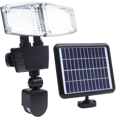 Projecteur solaire 2 tetes LED Douglas H23cm avec détecteur de mouveme