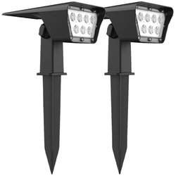 Set of 2 solar spotlights 2 in 1 to stick or fix - LUMISKY - CURTIS - 