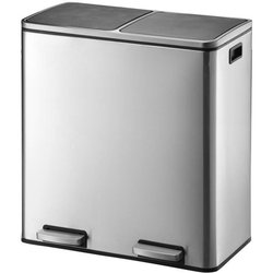 KITCHEN MOVE Keukenbak met selectief sorteerpedaal - Staal 60L (30 + 3