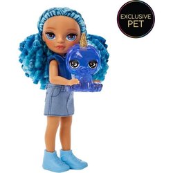 Rainbow High Littles  15 cm große Puppe + Haustier  Blau  ab 4 Jahr