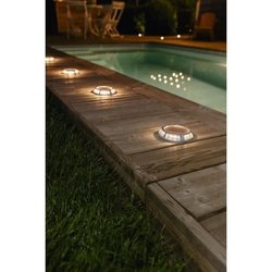 Spot solaire en aluminium 15 lumens blanc chaud - GALIX - Classique - 