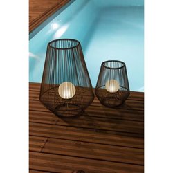 Lanterne solaire décorative boule perlée - GALIX - H30 - 10 Lumens - 8