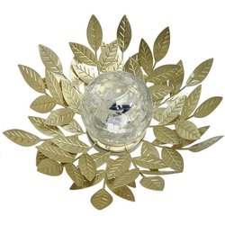 Ninfea solare GALIX G4495 - Metallo, Oro e vetro crepato - 7 Lumen - 2