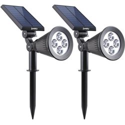 LUMISKY Paquete de 2 puntos solares impermeables para exteriores - 4 L