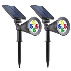 LUMISKY Paquete de 2 puntos solares impermeables para exteriores - 4 L
