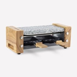 Raclette y Stone Cook 2 personas - Hkoenig - Diseño de madera