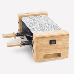 Appareil a raclette HKoeNIG - WOD2 - Jusqu a 2 personnes - Pierre a cu