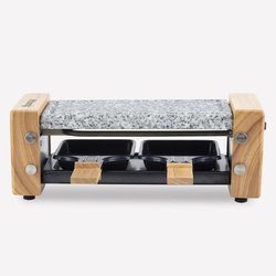 Appareil a raclette HKoeNIG - WOD2 - Jusqu a 2 personnes - Pierre a cu