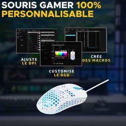 Mouse da gioco cablato - The G-Lab - KULT-OXYGEN - RGB - 12800 DPI - B