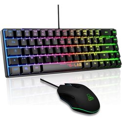 Pack gamer clavier souris filaire - THE G-LAB - Combo Hydrogen BKG - C