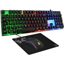 Combo Gaming 3 en 1 - Teclado gaming retroiluminado y ratón gaming + A