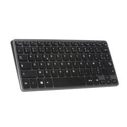 Wireless Keyboard - BLUESTORK - MINI R - Compact - Rechargeable - Grey